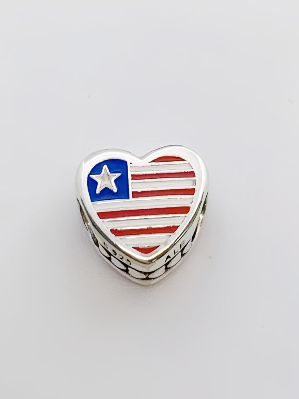 Pandora Liberia Flag Heart Charm